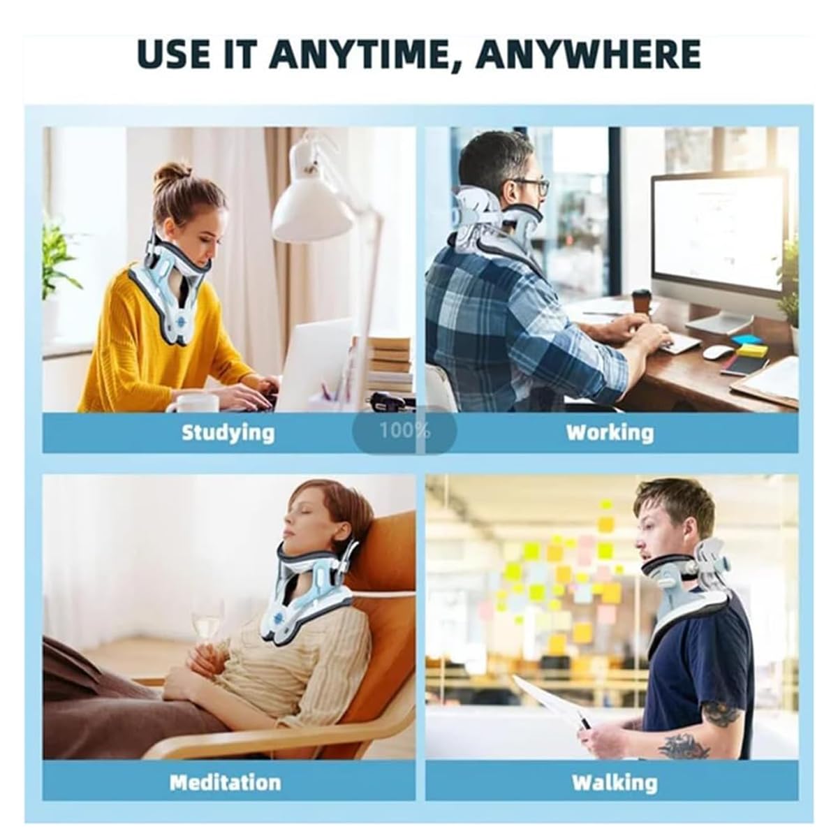 Cervical Neck Stretcher with 8 Airbags & Triple Traction