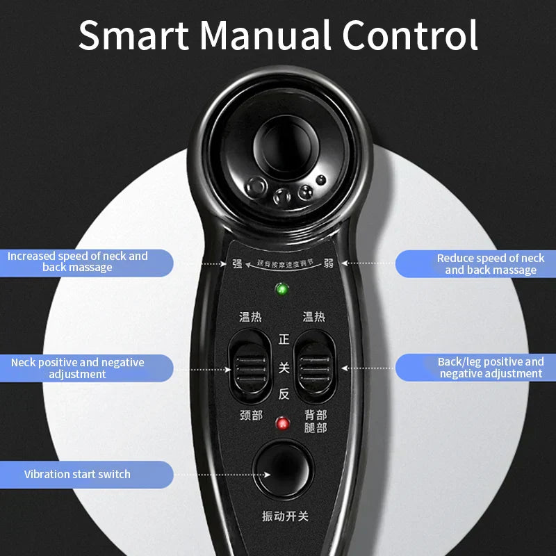 Electric Full Body Massage Chair – Shiatsu Kneading, Heating & Vibration